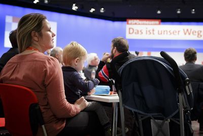 Foto: Blick in das Plenum des SPD-Parteitags
