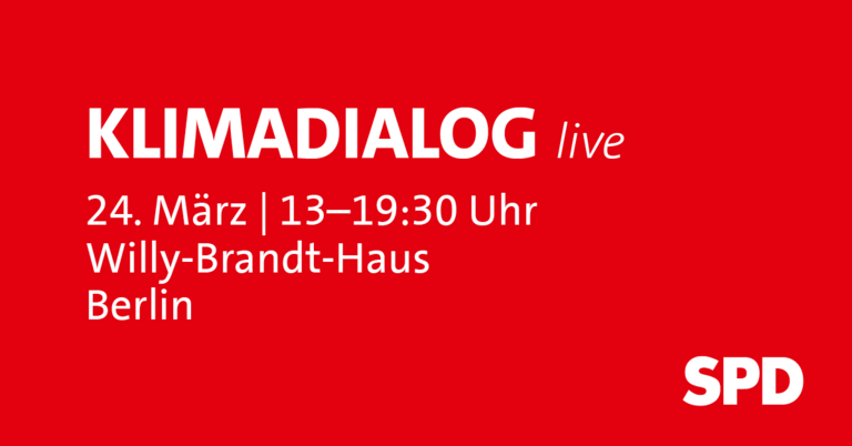 Grafik: Klimadialog live am 24. März ab 13 Uhr