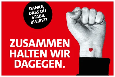 Grafik: Zusammen halten wir dagegen.
