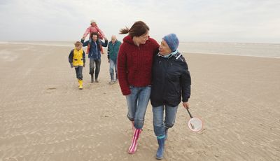 Bild: Familie am Strand