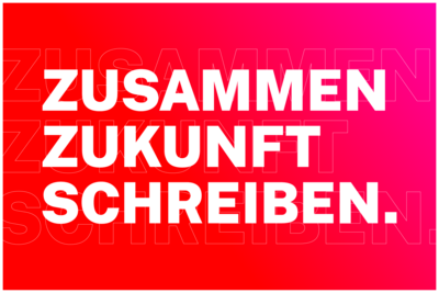 Grafik: Zusammen Zukunft Schreiben.