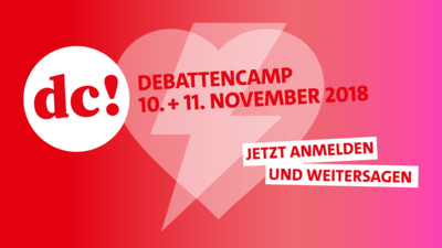Grafik 1. SPD-Debattencamp - Save the date