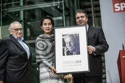 Foto von der Preisverleihung des internationalen Willy-Brandt-Preises