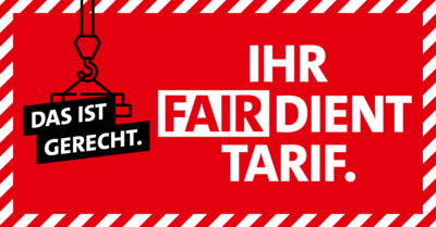 Grafik: Ihr verdient Tarif. Das ist gerecht.