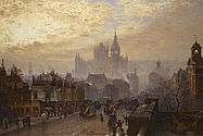 „KARL MARX 1818–1883 LEBEN. WERK. ZEIT. Trier 05.05.–21.10.2018“ Foto: John O’Connor, St. Pancras, from Pentonville looking west, evening, 1884, London
